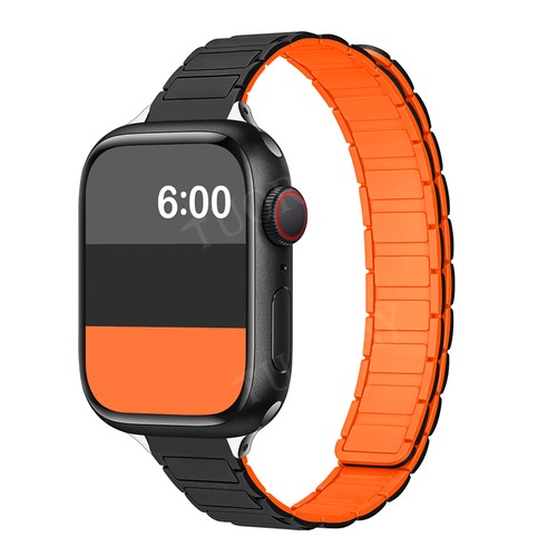 Magnet Silikon Armband Für Apple Watch Ultra Series 11 10 9 8 7 SE 6 5 4 38-49mm - Picture 10 of 39