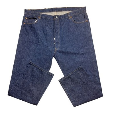 Levis 501xx Vintage Indigo Straight Leg Button Fly Jeans Fuzzy USA 48x36 80s