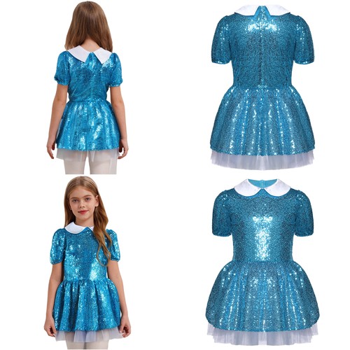Kinder Mädchen Rock A-Linie Trikot Motto Kleid Partys Tanzkleidung schick Cosplay - Bild 2 von 15