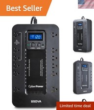 850VA Ecologic UPS Battery Backup - 12 Outlets, Energy Efficient, Compact Design