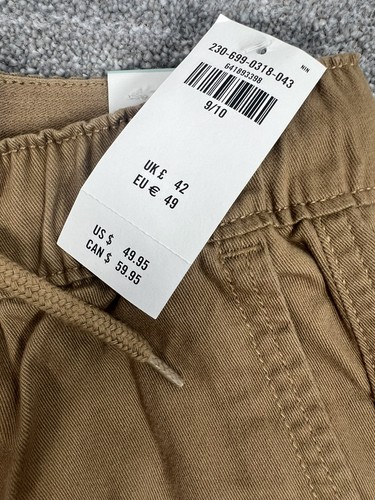 Abercrombie Kids Youth Pants NEW Size 9/10 Cotton Uniform Brown Jogger - Picture 3 of 6