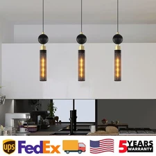 3 Pack Modern Ceiling Pendant Light Black Gold Chandelier Kitchen Island Fixture