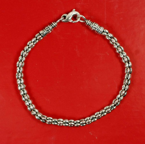 Brazalete Brazalete LAGOS Cuentas Plata Esterlina Mujer Dama Elegante Lindo Regalo NUEVO - Imagen 3 de 6