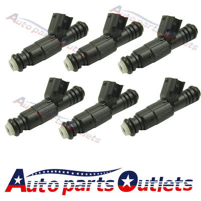 For 99-04 4.0L Jeep Cherokee 0280155784 Set of 6 4-Hole Upgrade Fuel Injectors