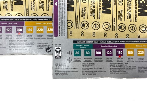 SET OF 2 - 3M Advanced Sanding Sheets 150 MEDIUM 8QTN - Picture 3 of 4