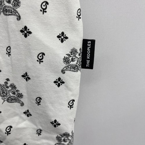 The Kooples Herren T-Shirt weiß Blumen Paisley Rundhals Kurzarm L Relaxed - Bild 5 von 9
