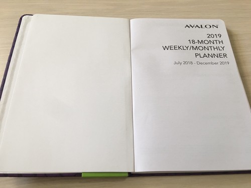 Calendario semanal/mensual Avalon 2019 18 meses planificador libro de citas púrpura - Imagen 4 de 12