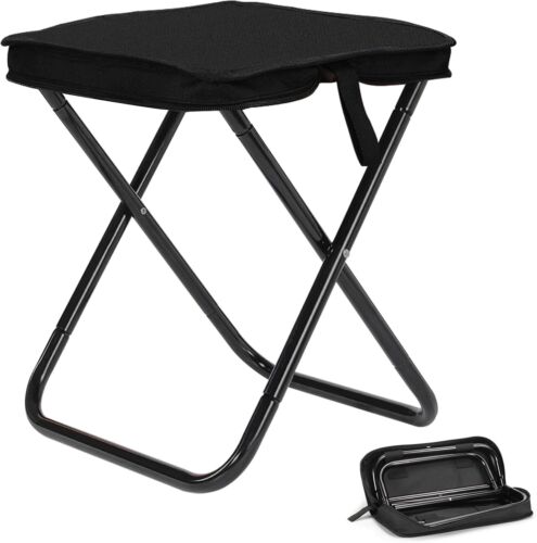 Camping Stool, 16" Foldable Stool, Lightweight Aluminum Alloy Frame