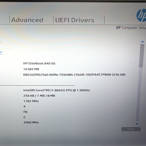 HP Elitebook 840 G6 14" FHD Intel i7-8665U 1.90GHz 16GB 250GB NVMe Windows 11 - Picture 6 of 7