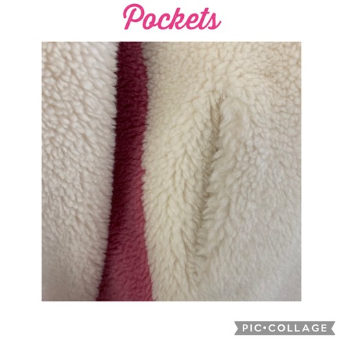 Women’s Hooded Sheepskin / Suede Leather Jacket Pockets L-XL / 14-16 - Bild 5 von 14