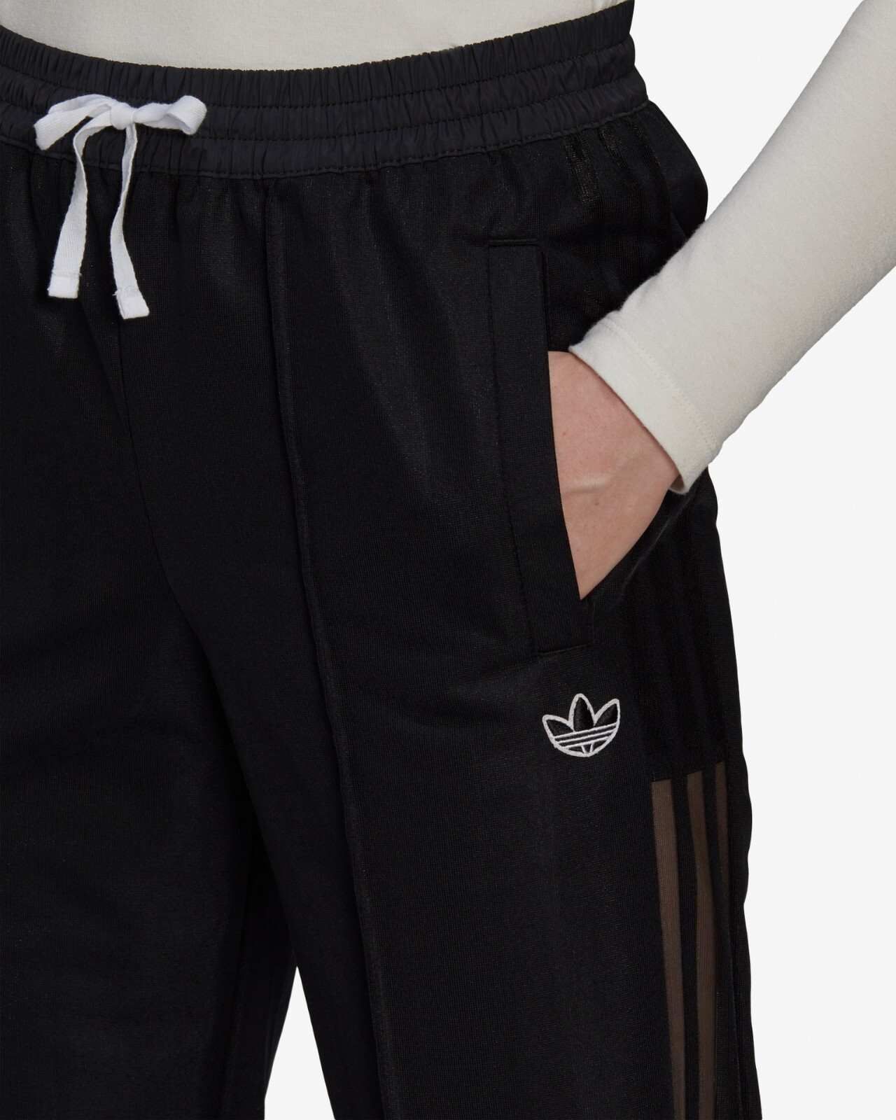 adidas Originals Firebird Wide Leg Pant Size 8 Black RRP £60 Brand New GN3201 - Picture 4 of 9