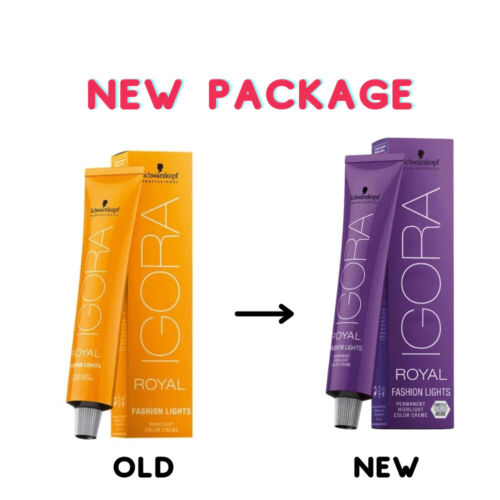 Schwarzkopf IGORA Royal FASHION LIGHTS Perm. Hair Color Pay One Shipping Price - Picture 2 of 2