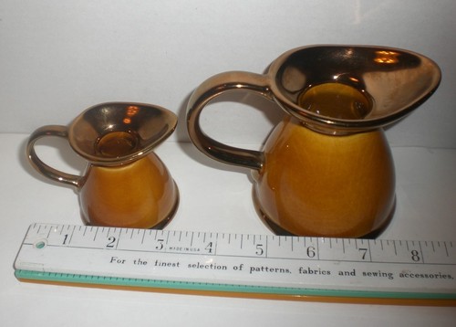 3 LORD NELSON POTTERY ENGLAND Vintage Pitcher Set Lot Water Brown Milk Creamer - Picture 12 of 12