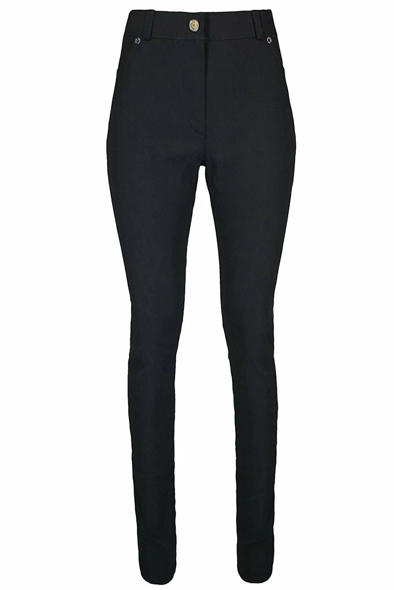 Ladies Girls Black High Waist Trousers Great Quality School Work