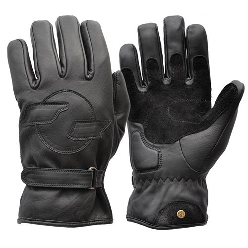 Goldtop Fleece Lined Black Leather Harley Cruiser Motorcycle Gloves eBay
