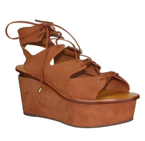 New Carrano Estelle Leather Platform Sandal in Cinnamon Size 7 - Picture 2 of 8