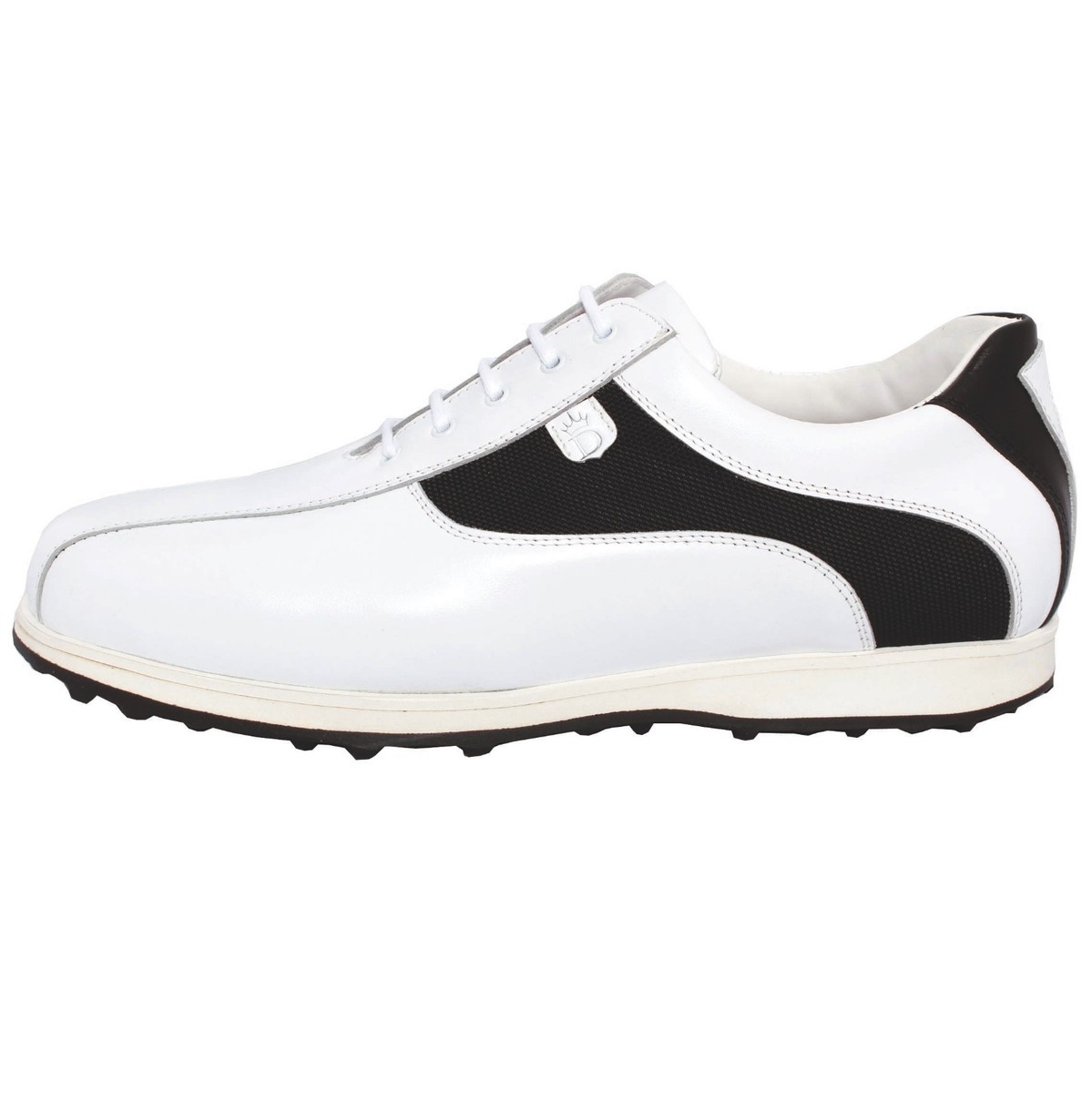 GOLF CASUAL MEN SHOES 100 MADE ITALY HAND MADE LUXURY REAL LEATHER BLACK WHITE