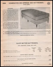 1948 Combination Box Springs And Alexander Mattresses With Legs Vintage Print Ad