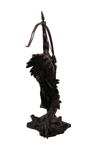 Starshooter By Lincoln Fox Bronze Franklin Mint Statue 15'' - Picture 5 of 6