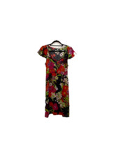 OLD NAVY Women's Chiffon Floral Sheer dress Size L Tie Back Whimsy Fairy Flowy