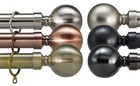 Quality Heavy Duty 28mm Metal Curtain Pole Rods Large 60mm Metal Finials