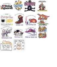 Cat Funny Humorous HEAT PRESS APPLICATION TRANSFER for Shirt Hoodie Fabric