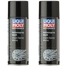 Liqui Moly Kettenspray weiß 2x 400ml Motorbike Motorrad vollsynthetisch