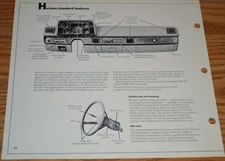 1978 PLYMOUTH HORIZON DASH FEATURES ORIGINAL DEALER ONLY INFORMATION SHEET 78