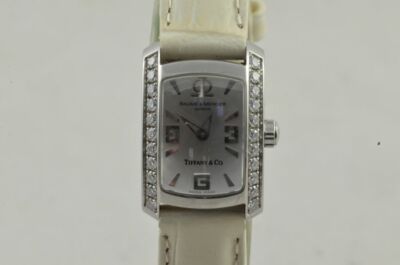 BAUME MERCIER HAMPTON DAMEN UHR 22MM QUARTZ 65363 BRILLIANTEN VINTAGE BM077