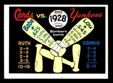 1970 Fleer World Series Baseball #25 1928 Cards vs Yankees EX/MT