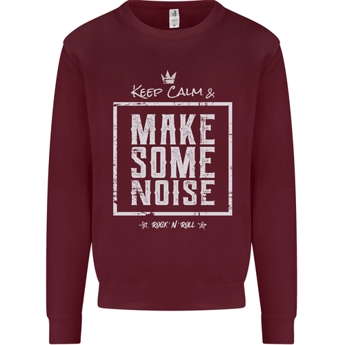 Rock n Roll Keep Calm & Make Some Noise Kids Sweatshirt Jumper - Picture 81 of 92
