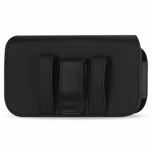REIKO POCHETTE HORIZONTALE ROBUSTE CLIP CEINTURE MÉTAL 11,12 couleur noir - Photo 3 sur 4