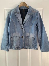 Matt Davis Women's Denim Jean Jacket from Italy - Size M - EUC!