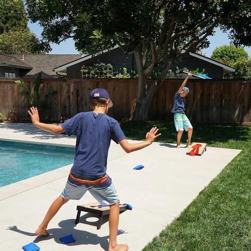 GoSports Portable Size Cornhole Game Set with 6 Bean Bags Wood Design 2 x 1 feet - Picture 3 of 5