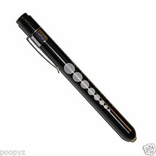 Professional Medical Diagnostic Penlights With Pupil Gauge Black