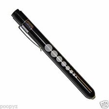 Professional Medical Diagnostic Penlights With Pupil Gauge Black