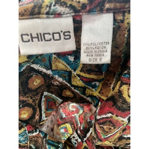 Chico's Brown Graphic Print Jacket - 第 3/4 張圖片