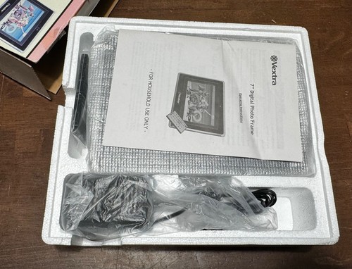 7" VEXTRA DP-72 Digital Photo Frame w/ Remote, Clock & Speakers ~ NEW IN BOX! - Picture 7 of 7