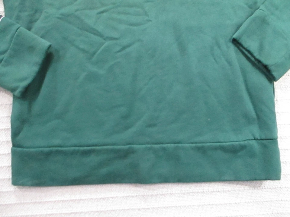 Jack Jones Hombres Sudadera Grande Verde Cuello Redondo Pullover Núcleo Forrado de Vellón Sólido Foto 4 de 4