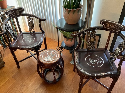 PRICE CUT!! Contemporary Chinese MOP Inlaid Set