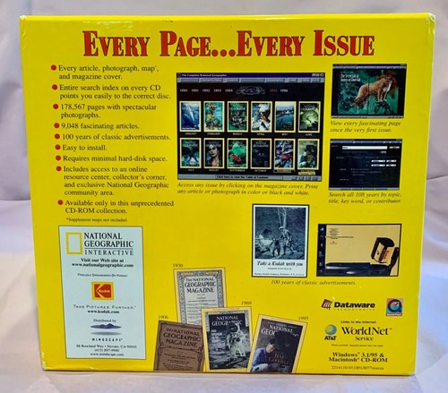108 YEARS COMPLETE BOXED SET NATIONAL GEOGRAPHIC 1888 - Dec.1996 * 30 CD'S - NEW - Picture 4 of 6