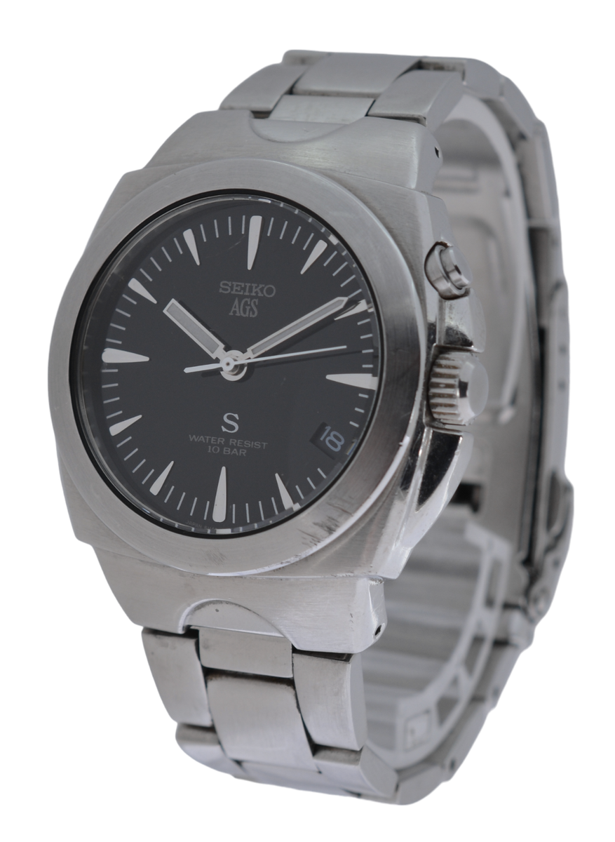 Men's Seiko AGS Kinetic 36mm Stainless Steel 100M Automatic Watch
