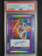 2023 Donruss Optic Tracy McGrady Dominators Signature /49 SSP Auto PSA 10 POP 3