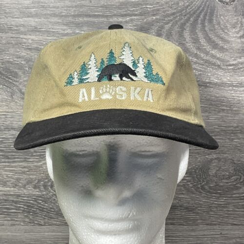 Alaska Strapback Hat Cap Anchorage Arctic Circle Adjustable Beige Nature Outdoor - Picture 2 of 13