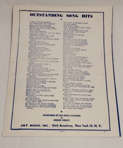 HONEYCOMB Sheet Music Vintage 1954 Country Song Guitar Piano Pop - Picture 4 of 4