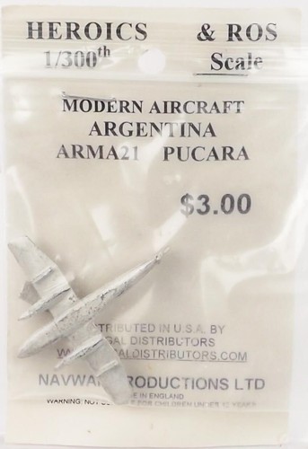 Heroics & Ros ARMA-21 Pucara 1/300 Scale Cast Metal Model Kit