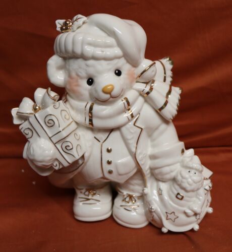O'WELL 4 pc Porcelain Bear Family White & Gold Trim W Original Box. Tag Z78 - Picture 18 of 23