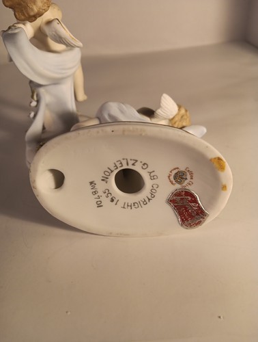 Placas de pared de querubín Lefton 1955 de colección - par de ángeles de porcelana, Japón - Imagen 10 de 11