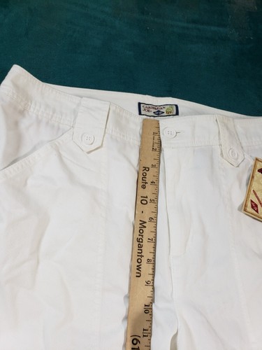 Caribbean Joe Pants Sz 14 Womens White Dress Stretch Ladies Capri Twill NWT - Picture 7 of 12