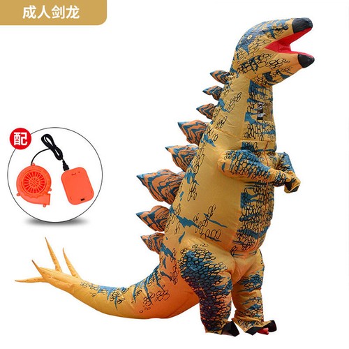 Halloween Inflatable Dinosaur Dino Costume Christmas Adult Kids Party Costumes - Picture 22 of 28